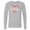 Christmas Candy Cane Heart WHT by 500 LEVEL