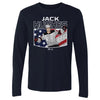 Jack Hughes New Jersey American Flag WHT by 500 LEVEL