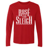 Christmas Rose And Sleigh WHT by 500 LEVEL