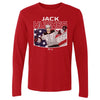 Jack Hughes New Jersey American Flag WHT by 500 LEVEL