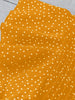 Polka Dot Notched Ruffled Cap Sleeve Blouse