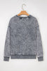 High-rise saved by grace Letter Embroidery Mineral Wash Loose Sweatshirt by Wild and Free Boutique