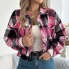 Plaid Shacket – Women’s Long-Sleeve Button-Down Shirt Jacket by FitiqueFit