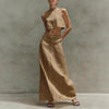 Women's Sleeveless Slimming Maxi Dress Two-Piece Set by FitiqueFit