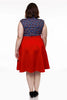 Charlotte Skirt in Red by Retrolicious