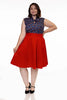 Charlotte Skirt in Red by Retrolicious
