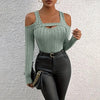 Women's Ribbed Long Sleeve Top by FitiqueFit
