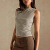 Women’s Slim Fit Striped Vest Top by FitiqueFit