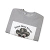 Honor Among Outlaws Crewneck, western skull art | gothic Americana, desert noir design by Tristan’s Treehouse