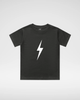 WHITE BOLT TEE - COAL by LITTLE RAD THINGS