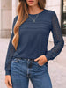 Lace Sleeve Crew Neck T-Shirt by Simply Love