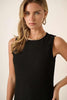Side Slit Round Neck Sleeveless Dress – Elegant and Versatile Sleeveless Dress with Sophisticated Side Slit Detail For Any Occasion by Stevvex