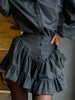Lantern Sleeve Shirt and Ruffled Skirt Set