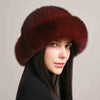 Women’s Mink Hair Winter Hat – Braided Fur Warm Elegant Beanie by FitiqueFit