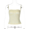 Womens Strapless Off-the-shoulder Form-fitting Tank Top by My Store