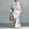 Floral Print Bamboo Linen Two-Piece Set | Wide-Leg Pants by FitiqueFit