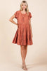 Lace Detail Ruffled Button Down Tiered Dress For Women – Romantic, Fluttering, Trendy, Elegant, Boho, Feminine & Whimsical Style by Stevvex