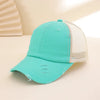 Distressed Washed Mesh Baseball Cap – Frayed Unisex Hat for Outdoor & Daily Wear by FitiqueFit