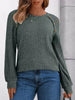 Ribbed Knit T-Shirt with Lace Shoulder Detail by Simply Love