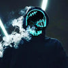 Halloween Scary One-Eyed Pirate Mask Cosplay Led Mask Adult Glowing Mask EL Wire Light Up For Halloween Festival Party Bar by My Store