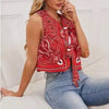 Women's New Casual Round-neck Tie-dye Printed Cotton Vest by My Store