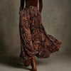 Women's Floral Print Long Sleeve Skirt Set with Belt – Caramel by FitiqueFit
