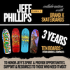 Jeff Phillips BBC Gundam GLOW-IN-DARK Limited Edition, HAND-PAINTED Deck (1 of 10) by Brand-X Skateboards