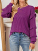 Ruffled Long Sleeve Knit T-Shirt by Simply Love