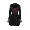 Autumn New Elegant Sexy Red Lace Stitching Velvet Dress Women