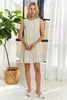 Applique Round Neck Sleeveless Shift Dress For Summer – Classy, Sophisticated, Fashionable, Flattering, Stylish, Timeless Elegance by Stevvex