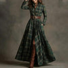 Women's Printed Lapel Slim-Fit Dress – Elegant Commuter Style by FitiqueFit