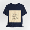Just Breathe Stay Curious Create Joy Tee | messy handwriting shirt, doodle text design by Tristan’s Treehouse