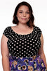 Boat Neck Top in Polka Dots by Retrolicious