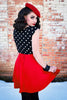 Boat Neck Top in Polka Dots by Retrolicious