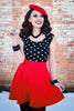 Boat Neck Top in Polka Dots by Retrolicious