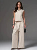 Sleeveless Cotton-Linen Wide-Leg Pants Set – 4 Colors, S–2XL by FitiqueFit
