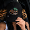 Palm tree harley Trucker Hat by Madness & Mayhem LLC