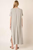 Side Slit Round Neck Short Sleeve Maxi Dress For Women – Casual and Chic Dress with Side Slits for a Relaxed yet Polished Look by Stevvex