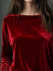 Full Size Velvet Long Sleeve T-Shirt Plus Size by Simply Love