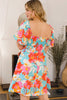 Printed New Summer Lady Smocked Puff Sleeve Mini Dress - Chic & Playful Dress For Girls with Ruffled Details and Feminine Fit by Stevvex
