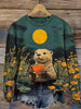 Fashionable Printed Sweatshirt With Long Sleeves by My Store