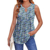 Womens Stylish Casual Floral Sleeveless T-shirt by My Store