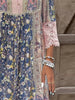 Blush Pink Elegant Full-Size Lace Detail Dress Printed Sleeve Midi Dress for Women by Stevvex