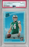 Graded 2018 Panini Donruss Optic Sam Darnold #151 Holo Rookie RC Football Card PSA 10 Gem Mint
