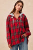 BiBi Brushed Plaid Hooded Jacket by FitiqueFit
