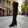 Plus-Size Over The Knee Long Boots for Women – Chunky Heel Nightclub Platform by FitiqueFit