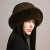 Women’s Mink Hair Winter Hat – Braided Fur Warm Elegant Beanie by FitiqueFit