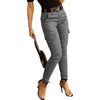 Ankle-length Low-rise Solid-color Cargo Pants With Pockets These Are Slim-fit Leggings by My Store