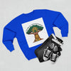 Curage Is a Universal Language Crewneck Sweatshirt — Teistan’s Tree House Back Patch by Tristan’s Treehouse