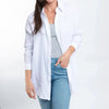 Aaliyah Gauze Long Sleeve White Button Up Top by Elsie & Zoey by DoodleBug's